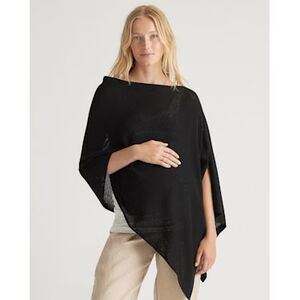 Quince Black Poncho